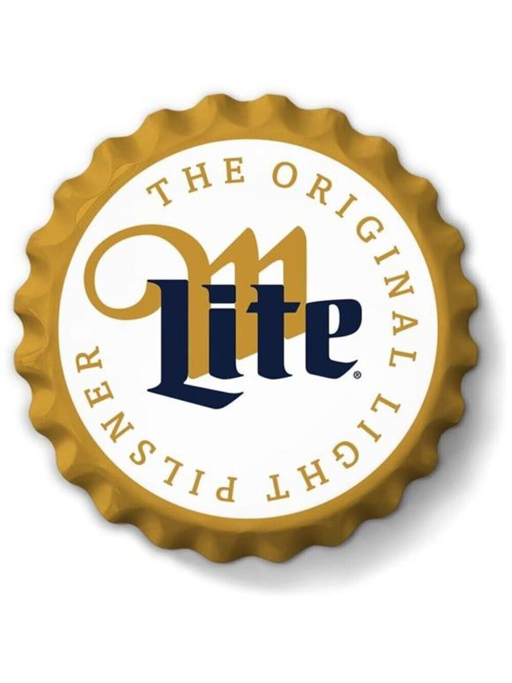 Miller Lite Beer Metal Bottle Cap Sign Garage Shop Bar Man Cave Outdoor LARGE NW